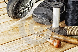 Tools for manual repair of boots, shoes and boots