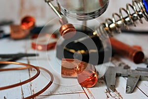 Tools and materials for brazing copper tubes
