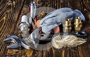 Tools and materials for repair of water supply