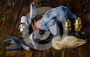 Tools and materials for repair of water supply