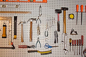 Tools on Pegboard photo