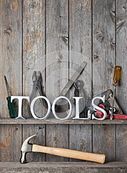 Tools Rustic Wood Background