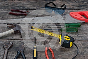 Tools Rustic Wood Background photo