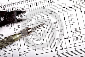 Tools on schematic diagram