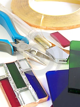 Tools for stained-glass photo