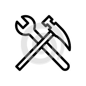 Tools vector thin line icon