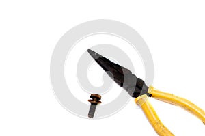 Tools on white background