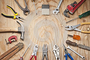 Tools Wood Background photo