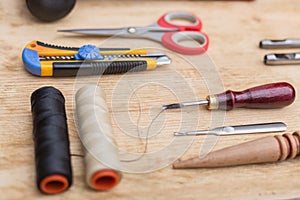 Tools for working with leather goods