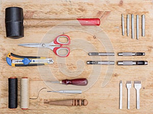 Tools for working with leather goods