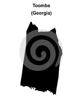 Toombs outline map