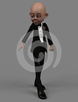 Toon Character in Tuxedo pointing