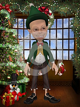 A toon christmas elf
