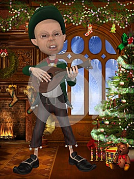 A toon christmas elf