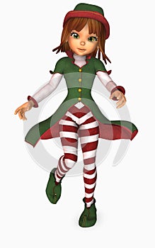 toon girl christmas elf