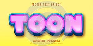 Toon text, game style editable text effect