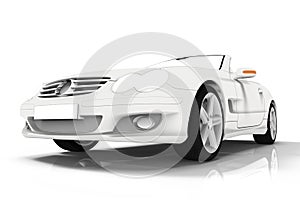 Toon white car