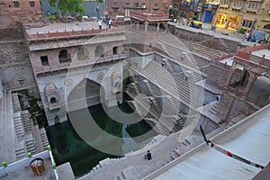 Toorji\'s Step Well, Toorji ki Jhalara, Toorj ki jhalra.Hand carved step well bulit to provide water to the