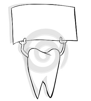 Tooth with banner