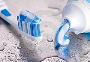 Tooth brush and paste