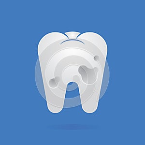 tooth cavity. Vector illustration decorative design
