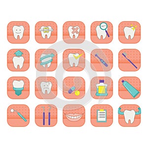 tooth collection. Vector illustration decorative design