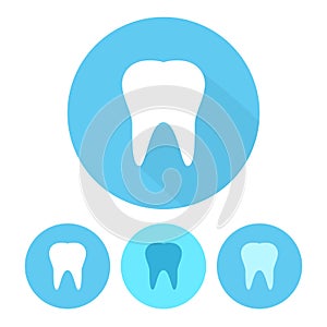 Tooth, Dental clinic logo. Flat style. Vector illustration for Your design.