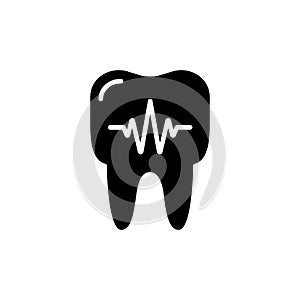 Tooth, dental diagnostics and toothpaste icons. Dentinal linear sign.