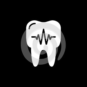 Tooth, dental diagnostics and toothpaste icons. Dentinal linear sign.