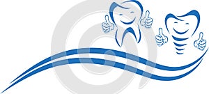 Tooth or dental implant, Tooth background, tooth icon, dentist and dentistry background, dentists background