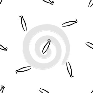 Tooth dentist forceps pattern seamless black