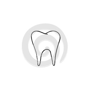 Tooth Dentist Sketch icon Vector with hand drawn doodle style isolated on white