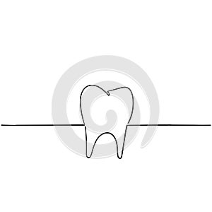 Tooth Dentist Sketch icon Vector with hand drawn doodle style isolated on white