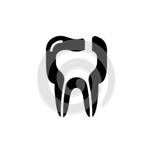Tooth diseases periodontitis icon. vector illustration