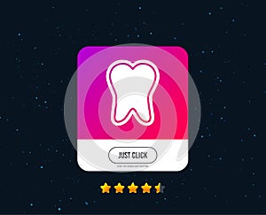 Tooth enamel protection sign icon. Dental care symbol. Vector