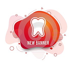 Tooth enamel protection sign icon. Dental care symbol. Vector