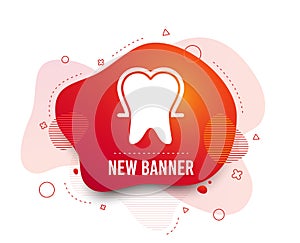 Tooth enamel protection sign icon. Dental care symbol. Vector