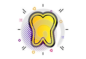 Tooth enamel protection sign icon. Dental care symbol. Vector