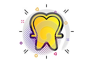 Tooth enamel protection sign icon. Dental care symbol. Vector