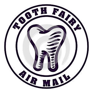 Tooth Fairy Letter Air Mail Postage Envelope Stamp