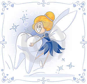 Tooth Fairy Vector Cartoon