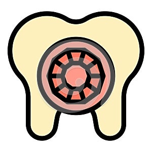 Tooth gems icon vector flat