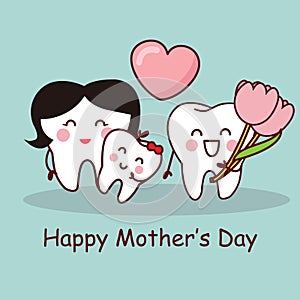 Tooth with Happy Mother Day