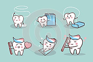 Tooth with health concept