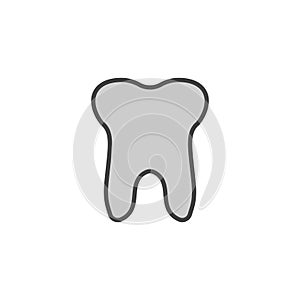 Tooth icon in colored version