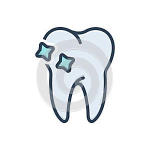 Color illustration icon for Tooth, periodontics and dental photo