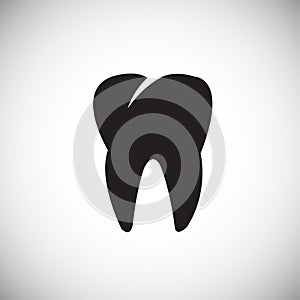 Tooth icon on white background