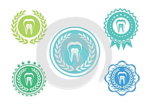 Tooth icons set ,Tooth logo set,Tooth label set