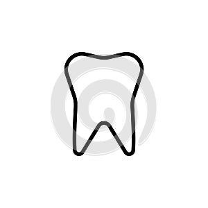 Tooth line icon. vector
