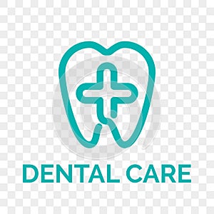 Tooth logo vector dentist stomatology dental icon